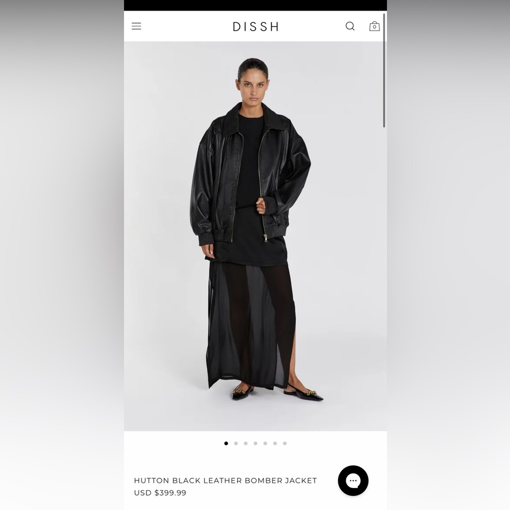 Dissh leather bomber jacket